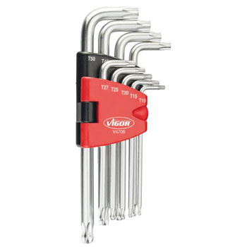 Vigor set torex ključeva dugih, 9-delni V4708 Vigor set torex ključeva dugih, 9-delni V4708