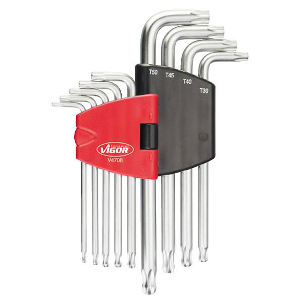 Vigor set torex ključeva dugih, 9-delni V4708 Vigor set torex ključeva dugih, 9-delni V4708