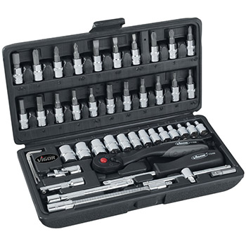 Brilliant Tools pneumatski set za vađenje dizni 21 kom. + Vigor set gedora 1/4 46 kom Brilliant Tools pneumatski set za vađenje dizni 21 kom. + Vigor set gedora 1/4 46 kom