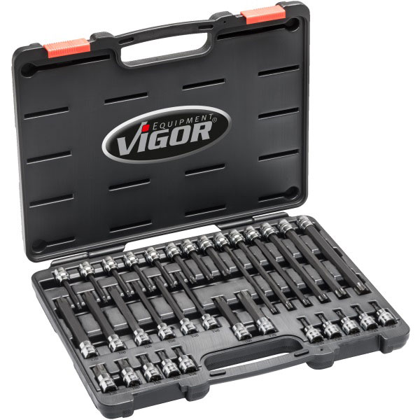 Vigor set TORX nasadnih ključeva (set 32 komada) V6017 Vigor set TORX nasadnih ključeva (set 32 komada) V6017