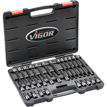Vigor set nasadnih ključeva 6-ugaonih (set 30 komada) V6019 Vigor set nasadnih ključeva 6-ugaonih (set 30 komada) V6019