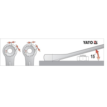 Yato ključ viljuškasto okasti 11mm Industrial CrV6140 YT-0011 Yato ključ viljuškasto okasti 11mm Industrial CrV6140 YT-0011