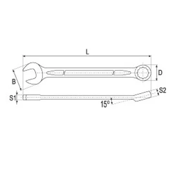 Yato ključ viljuškasto okasti 21mm Industrial CrV YT-0021 Yato ključ viljuškasto okasti 21mm Industrial CrV YT-0021