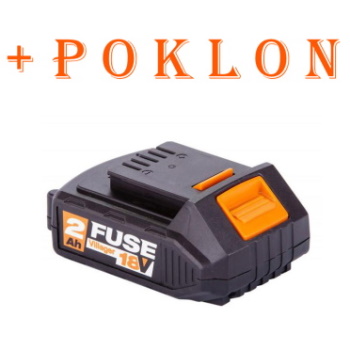 Villager Fuse akumulatorski bluetooth zvučnik 2x3W + POKLON Villager Fuse baterija 18V 2.0Ah 056370-2