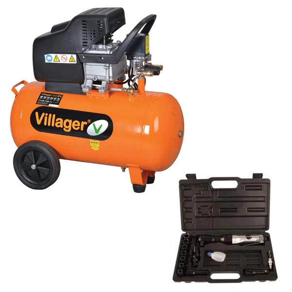 Villager kompresor za vazduh VAT 24L + POKLON Cegrtaljka pneumatska 1/2 Villager kompresor za vazduh VAT 24L + POKLON Cegrtaljka pneumatska 1/2