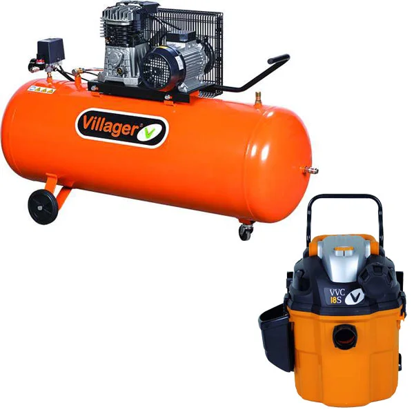 Villager kompresor za vazduh AB 300 / 5,5 + POKLON električni usisivač za suvo i mokro usisavanje 1500W VVC-18S Villager kompresor za vazduh AB 300 / 5,5 + POKLON električni usisivač za suvo i mokro usisavanje 1500W VVC-18S