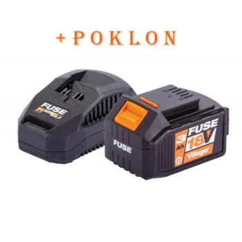 Villager Fuse akumulatorski brushless udarni odvrtač VLP 5320 058186 + POKLON Villager Fuse set baterija 3.0Ah + punjač 2.4A 067113-4