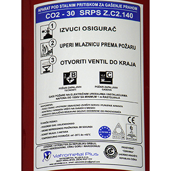 Protivpožarni aparat CO2-30kg Protivpožarni aparat CO2-30kg