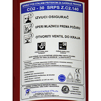 Protivpožarni aparat CO2-30kg-3