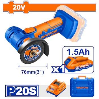 Wadfow aku mini brusilica 20V 76mm WLAP571 Wadfow aku mini brusilica 20V 76mm WLAP571