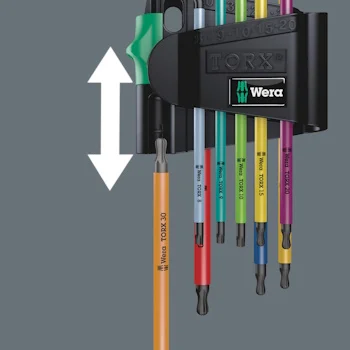 Wera 1x 967/9 TX BO Multicolour set imbus ključeva za zaštićene TORX® vijke/BlackLaser 9/1 05073599001 Wera 1x 967/9 TX BO Multicolour set imbus ključeva za zaštićene TORX® vijke/BlackLaser 9/1 05073599001