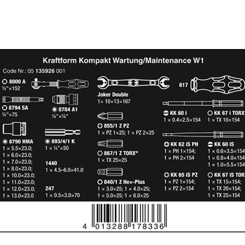 Wera Kraftform Kompakt W 1 set 35 komada 05135926001 Wera Kraftform Kompakt W 1 set 35 komada 05135926001