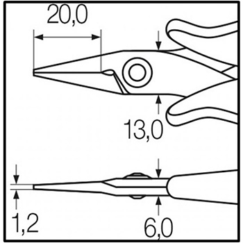 Wiha klešta špic prava za elektroniku 150mm W26801-3