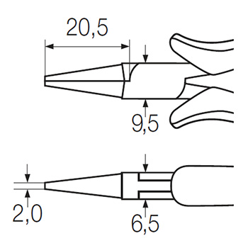 Wiha okrugla klešta za elektroniku ESD 120mm W26804-2