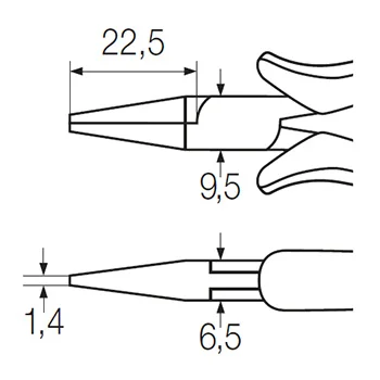 Wiha pljosnata klešta za elektroniku ESD 120mm W26806 Wiha pljosnata klešta za elektroniku ESD 120mm W26806
