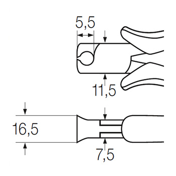 Wiha sečice čeone za elektroniku ESD 115mm W26840-3