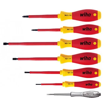 Wiha komplet odvijača VDE SoftFinish 6 kom + ispitivač napona W00834 Wiha komplet odvijača VDE SoftFinish 6 kom + ispitivač napona W00834