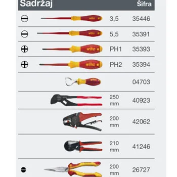 Wiha set alata u koferu XXL III izolovani električarski 46/1 W45253 Wiha set alata u koferu XXL III izolovani električarski 46/1 W45253