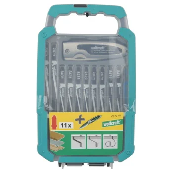 Wolfcraft listovi za ubodnu testeru T-prihvat set 10/1 + nož džepni 2377000 Wolfcraft listovi za ubodnu testeru T-prihvat set 10/1 + nož džepni 2377000