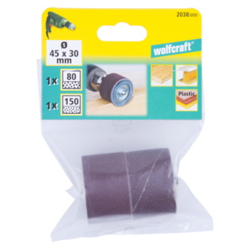 Wolfcraft brusni cilindar sa 2 brusne trake Ø45mm 2038000 Wolfcraft brusni cilindar sa 2 brusne trake Ø45mm 2038000