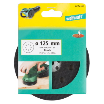 Wolfcraft prijanjajući brusni tanjir standard 125 mm 2227000 Wolfcraft prijanjajući brusni tanjir standard 125 mm 2227000