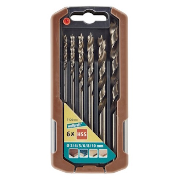Wolfcraft burgije spiralna za drvo Professional HSS ø3-10mm 7120000 Wolfcraft burgije spiralna za drvo Professional HSS ø3-10mm 7120000