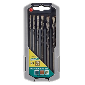 Wolfcraft burgije za beton HM ø3-10 mm set 6/1 7110000 Wolfcraft burgije za beton HM ø3-10 mm set 6/1 7110000