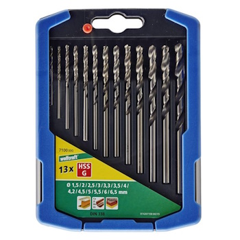 Wolfcraft burgija za metal HSS G ø1.5-6.5mm set 13/1 7100000 Wolfcraft burgija za metal HSS G ø1.5-6.5mm set 13/1 7100000