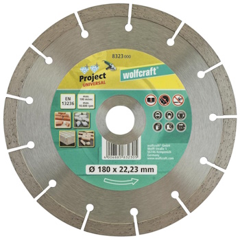 Wolfcraft dijamantska rezna ploča Pro Universal Ø180mm 8323000 Wolfcraft dijamantska rezna ploča Pro Universal Ø180mm 8323000