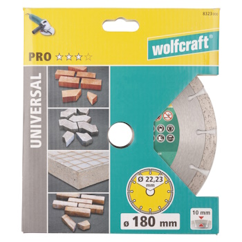 Wolfcraft dijamantska rezna ploča Pro Universal Ø180mm 8323000 Wolfcraft dijamantska rezna ploča Pro Universal Ø180mm 8323000