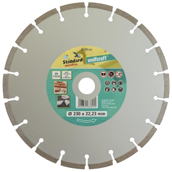 Wolfcraft dijamantska rezna ploča Standard Universal Ø230mm 8389000 Wolfcraft dijamantska rezna ploča Standard Universal Ø230mm 8389000