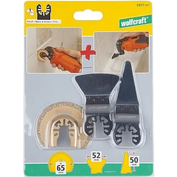 Wolfcraft komplet vibracijskih testera za popravljanje fuga Standard 8491000 Wolfcraft komplet vibracijskih testera za popravljanje fuga Standard 8491000