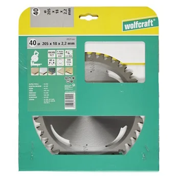 Wolfcraft kružna testera HM ø205x18x2.2mm 6521000 Wolfcraft kružna testera HM ø205x18x2.2mm 6521000