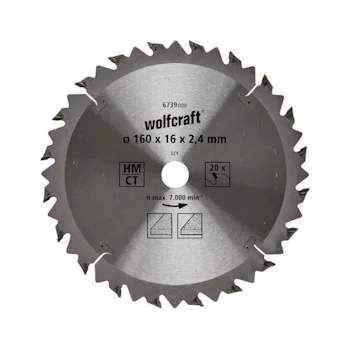 Wolfcraft kružna testera HM ø160x16x2.4mm 6739000 Wolfcraft kružna testera HM ø160x16x2.4mm 6739000