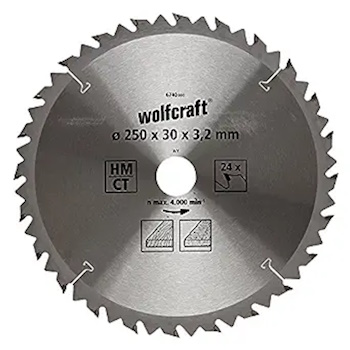 Wolfcraft kružna testera HM ø250x30x3.2mm 6740000 Wolfcraft kružna testera HM ø250x30x3.2mm 6740000