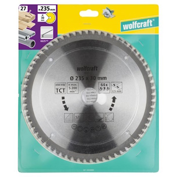 Wolfcraft kružna testera za ručne cirkulare HM ø235x30x2.5mm 6625000 Wolfcraft kružna testera za ručne cirkulare HM ø235x30x2.5mm 6625000