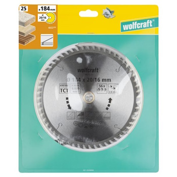 Wolfcraft kružna testera za ručne cirkulare HM ø184x20-16x2.6mm 6632000 Wolfcraft kružna testera za ručne cirkulare HM ø184x20-16x2.6mm 6632000