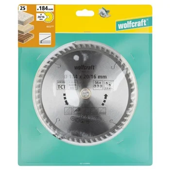 Wolfcraft kružna testera za ručne cirkulare HM ø184x20-16x2.6mm 6632000-4