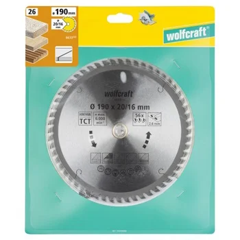 Wolfcraft kružna testera za ručne cirkulare HM ø190x20-16x2.6mm 6633000 Wolfcraft kružna testera za ručne cirkulare HM ø190x20-16x2.6mm 6633000
