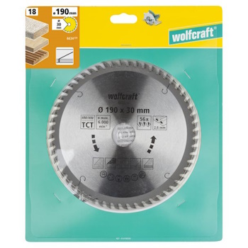 Wolfcraft kružna testera za ručne cirkulare HM ø190x30x2.6mm 6634000 Wolfcraft kružna testera za ručne cirkulare HM ø190x30x2.6mm 6634000