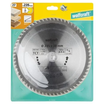 Wolfcraft kružna testera za ručne cirkulare HM ø235x30x3mm 6635000 Wolfcraft kružna testera za ručne cirkulare HM ø235x30x3mm 6635000