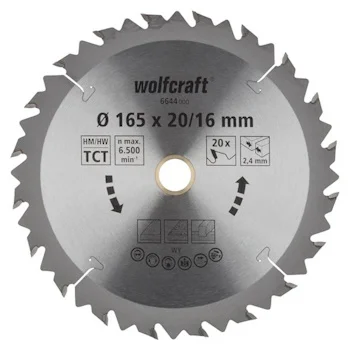 Wolfcraft kružna testera za ručne cirkulare HM ø165x20-16x2.4mm 6644000 Wolfcraft kružna testera za ručne cirkulare HM ø165x20-16x2.4mm 6644000