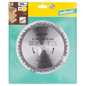 Wolfcraft kružna testera za ručne cirkulare HM ø184x20-16x2.4mm 6646000 Wolfcraft kružna testera za ručne cirkulare HM ø184x20-16x2.4mm 6646000