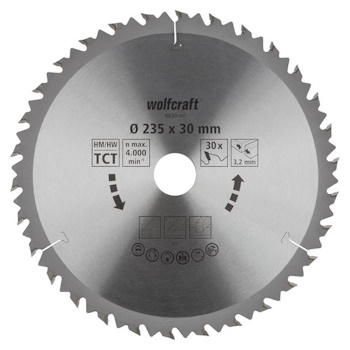 Wolfcraft kružna testera za ručne cirkulare HM ø235x30x3.2mm 6650000 Wolfcraft kružna testera za ručne cirkulare HM ø235x30x3.2mm 6650000