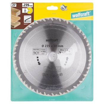 Wolfcraft kružna testera za ručne cirkulare HM ø235x30x3.2mm 6650000 Wolfcraft kružna testera za ručne cirkulare HM ø235x30x3.2mm 6650000