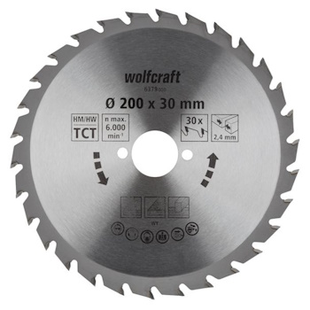 Wolfcraft kružna testera za ručne cirkulare HM ø210x30x2.4mm 6381000