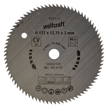 Wolfcraft kružna testera za ručne cirkulare CV ø127x12.75x2mm 6255000 Wolfcraft kružna testera za ručne cirkulare CV ø127x12.75x2mm 6255000