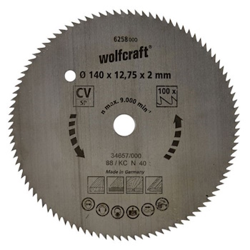 Wolfcraft kružna testera za ručne cirkulare CV ø140x12.75x2mm 6258000