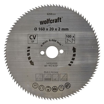 Wolfcraft kružna testera za ručne cirkulare CV ø160x20x2mm 6268000 Wolfcraft kružna testera za ručne cirkulare CV ø160x20x2mm 6268000