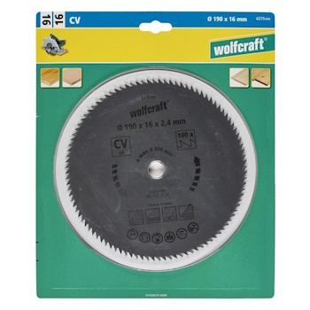 Wolfcraft kružna testera za ručne cirkulare CV ø190x16x2.4mm 6275000 Wolfcraft kružna testera za ručne cirkulare CV ø190x16x2.4mm 6275000